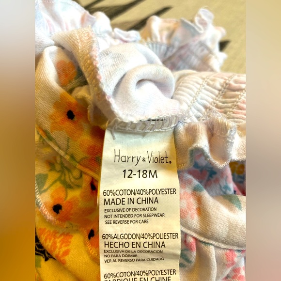 Harry & Violet Tank Pant Floral Romper, 12-18 mo - Picture 7 of 10